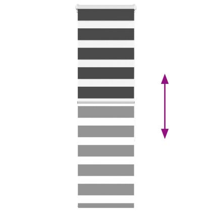 Зеброва щора черна 40x150 см ширина на плата 35,9 см полиестер