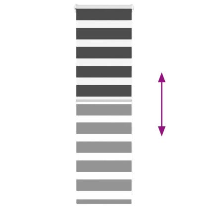 Зеброва щора черна 55x100 см Ширина на плата 50,9 см Полиестер