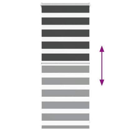 Зеброва щора черна 65x100 см Ширина на плата 60,9 см Полиестер