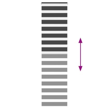 Зеброва щора черна 65x230 см Ширина на плата 60,9 см Полиестер