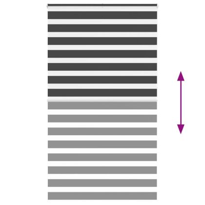 Зеброва щора 135x230 см Ширина на плата 130,9 см полиестер