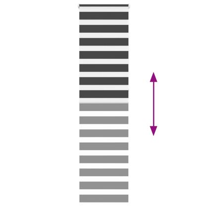 Зеброва щора черна 50x230 см ширина на плата 45,9 cm полиестер