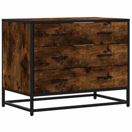 Шкаф с чекмеджета опушен дъб 70x41x56 cm Инженерна дървесина