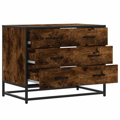 Шкаф с чекмеджета опушен дъб 70x41x56 cm Инженерна дървесина