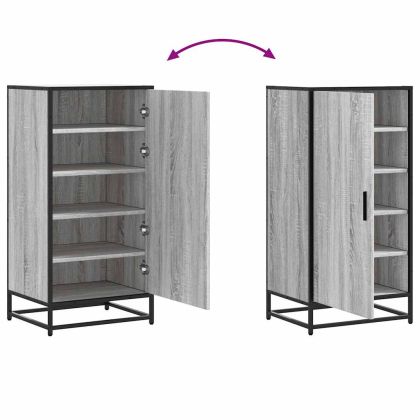 Етажерка за обувки, сив сонома, 48x38x97,5 см, инженерно дърво