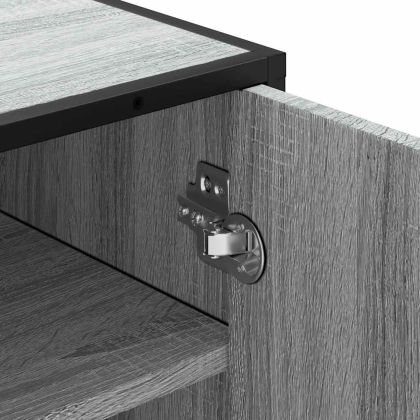 Етажерка за обувки, сив сонома, 48x38x97,5 см, инженерно дърво