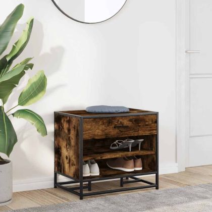 Пейка за обувки опушен дъб Изработена дървесина и метал