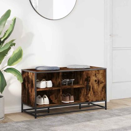 Пейка за обувки опушен дъб Инженерна дървесина и метал