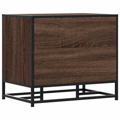 Пейка за обувки Кафяв дъб Изработена дървесина и метал