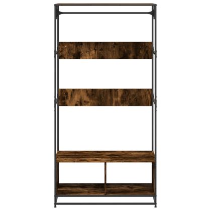 Гардероб, опушен дъб, 90x50x180 см, инженерно дърво