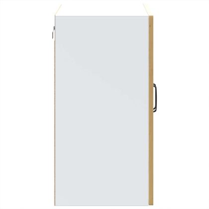 Кухненски стенен шкаф със стъклена врата "Kalmar" от дъб Artisan, инженерна дървесина