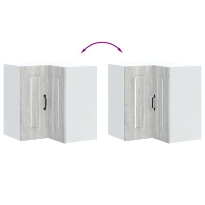 Кухненски стенен ъглов шкаф, Kalmar сив сонома, инженерно дърво