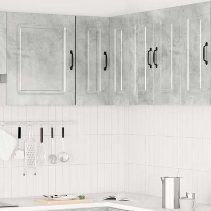 Кухненски стенен ъглов шкаф Kalmar бетонно сив, инженерно дърво