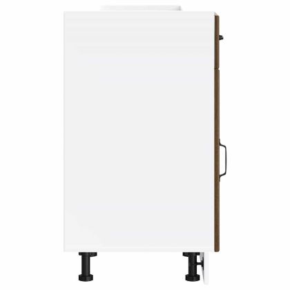 Кухненски шкаф Lucca, кафяв дъб, инженерна дървесина