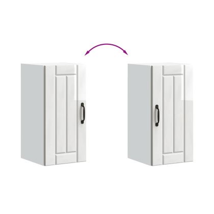 Кухненски стенен шкаф Lucca, бял гланц, инженерно дърво