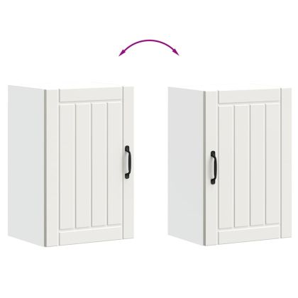 Кухненски стенен шкаф Lucca, бял, инженерно дърво