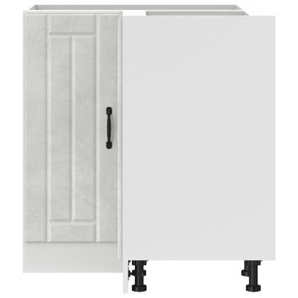 Кухненски ъглов шкаф Lucca, бетонно сив, инженерно дърво