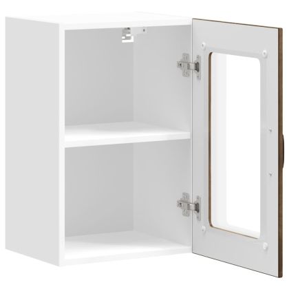 Кухненски стенен шкаф със стъклена врата Lucca опушен дъб