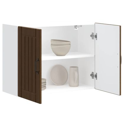 Кухненски стенен шкаф Lucca, кафяв дъб, инженерно дърво