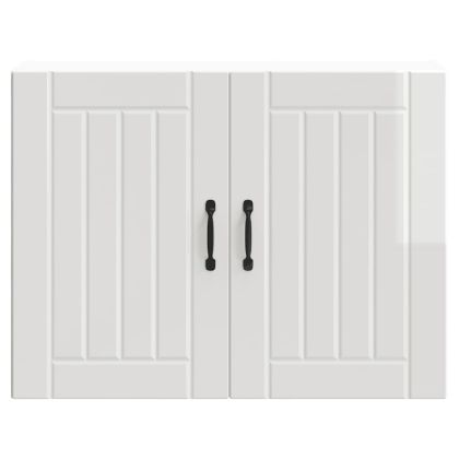 Кухненски стенен шкаф Lucca, бял гланц, инженерно дърво