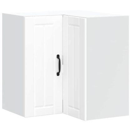 Кухненски стенен ъглов шкаф Lucca, бял, инженерно дърво