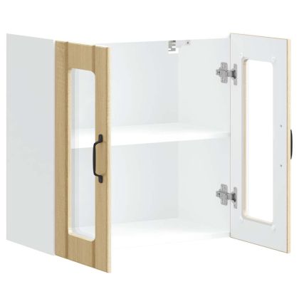 Кухненски стенен шкаф със стъклена врата "Lucca" дъб сонома, инженерно дърво