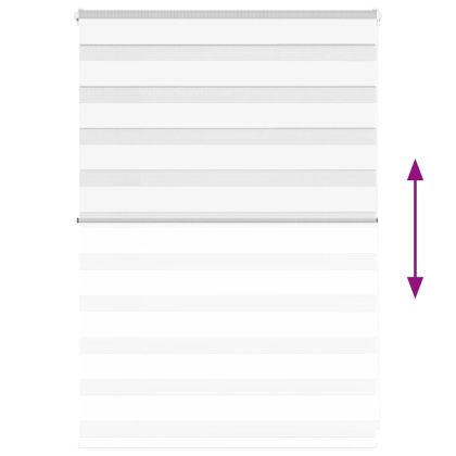 Зеброва щора бял 105x100 см Ширина на плата 100,9 см полиестер