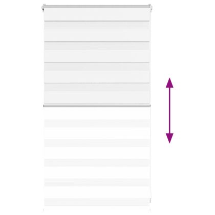 Зеброва щора бял 75x100 см Ширина на плата 70,9 см Полиестер