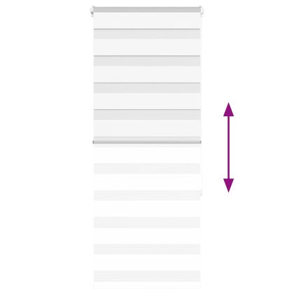 Зеброва щора бял 60x150 см ширина на плата 55,9 cm полиестер