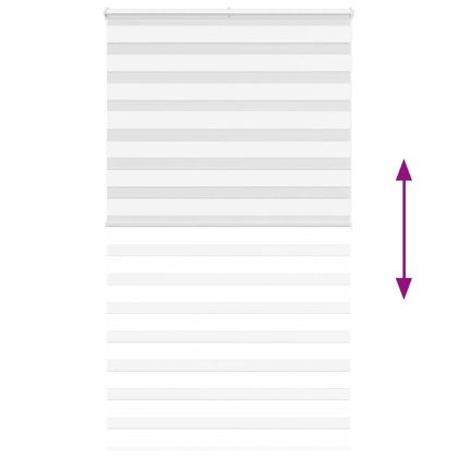 Зеброва щора бял 130x200 см ширина на плата 125,9 см полиестер