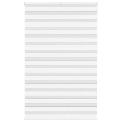 Зеброва щора бял 140x230 см ширина на плата 135,9 см полиестер