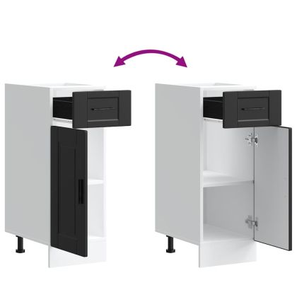 Кухненски шкаф Porto, черен, инженерно дърво