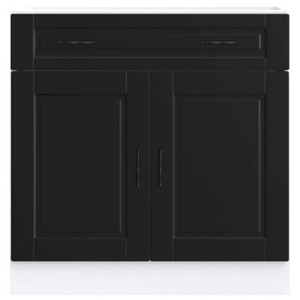Кухненски шкаф Porto, черен, инженерно дърво