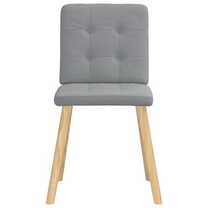 Трапезни столове, 4 бр, светлосиви, текстил