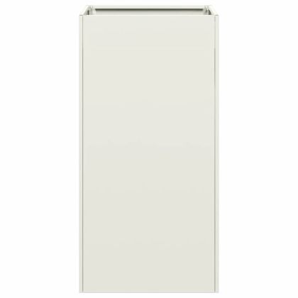 Кашпа, бяла, 40x40x80 см, студеновалцувана стомана