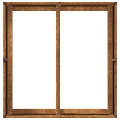 Кашпа, ръждива, 80x80x40 см, патинираща стомана