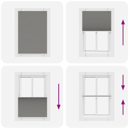 Плисирана щора Антрацит 95x150 cm Ширина на плата 94,4 cm