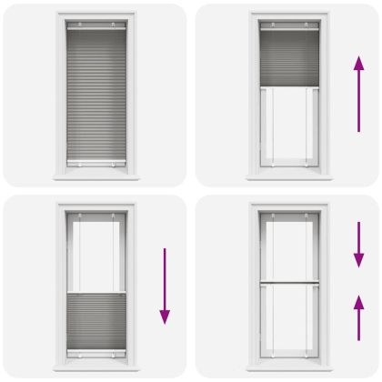 Плисирана щора Антрацит 55x100 cm Ширина на плата 54,4 cm