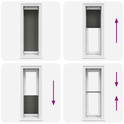 Плисирана щора черна 40x100 cm Ширина на плата 39,4 cm