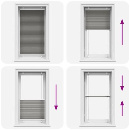 Плисирана щора Антрацит 75x100 cm Ширина на плата 74,4 cm