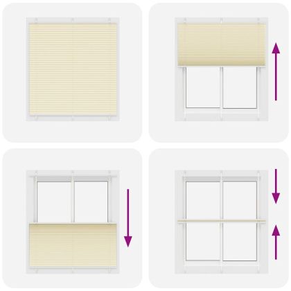 Плисирана щора Cream 115x150 cm Ширина на плата 114,4 cm