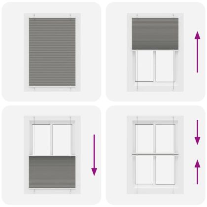 Плисирана щора Антрацит 85x100 cm Ширина на плата 84,4 cm