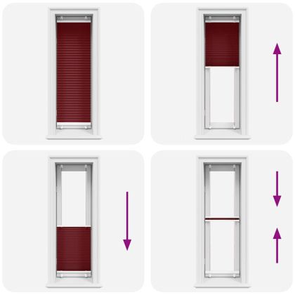 Плисирана щора Бордо червено 40x150 cm Ширина на плата 39,4 cm