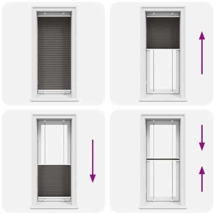 Плисирана щора черна 60x150 cm Ширина на плата 59,4 cm