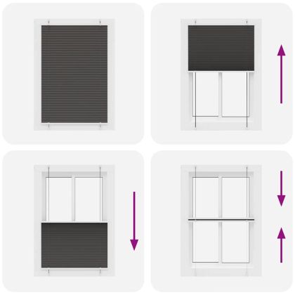 Плисирана щора черна 85x100 cm Ширина на плата 84,4 cm