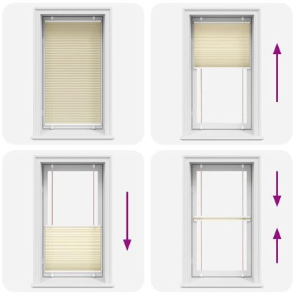 Плисирана щора Cream 70x100 cm Ширина на плата 69,4 cm