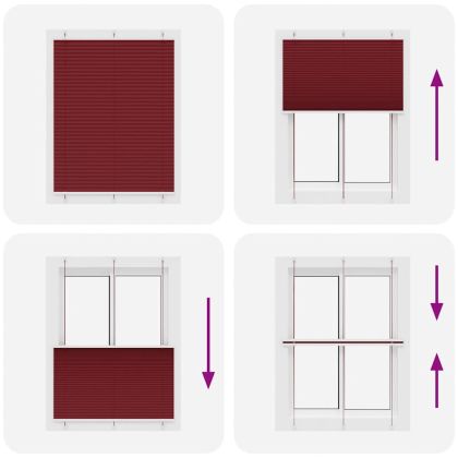 Плисирана щора Бордо червено 105x150 cm Ширина на плата 104,4cm