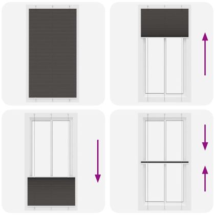 Плисирана щора черна 105x200 cm Ширина на плата 104,4 cm