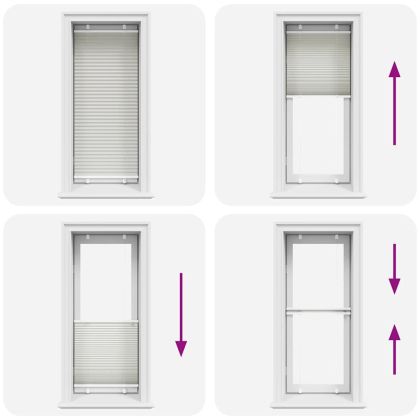 Плисирана щора Светло сиво 60x100 cm Ширина на плата 59,4 cm