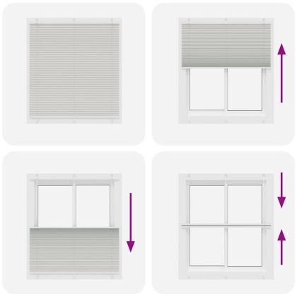 Плисирана щора Светло сиво 120x100 cm Ширина на плата 119,4 cm